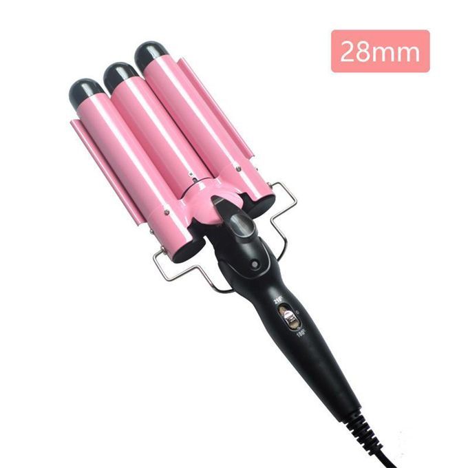 Hair Curler 3 Barrels Curler Curling Wand Pink