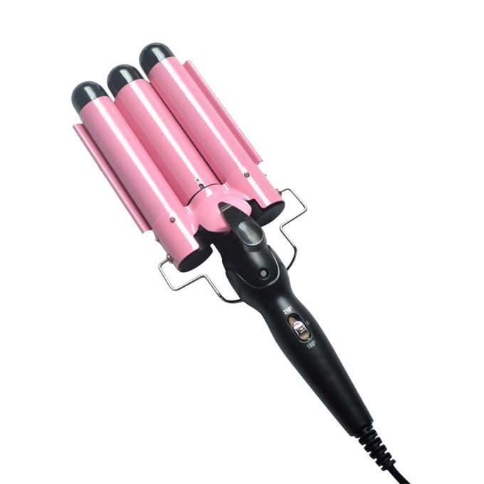 Hair Curler 3 Barrels Curler Curling Wand Pink