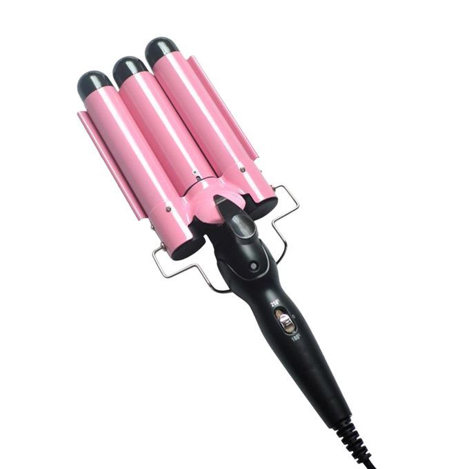 Hair Curler 3 Barrels Curler Curling Wand Pink
