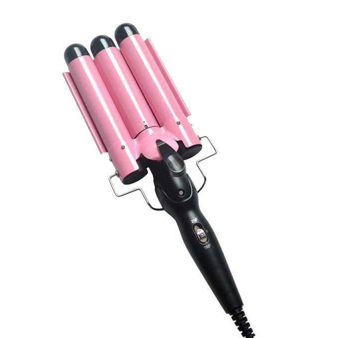 Hair Curler 3 Barrels Curler Curling Wand Pink