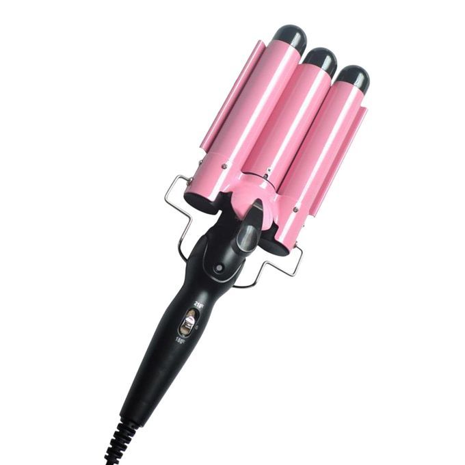 Hair Curler 3 Barrels Curler Curling Wand Pink
