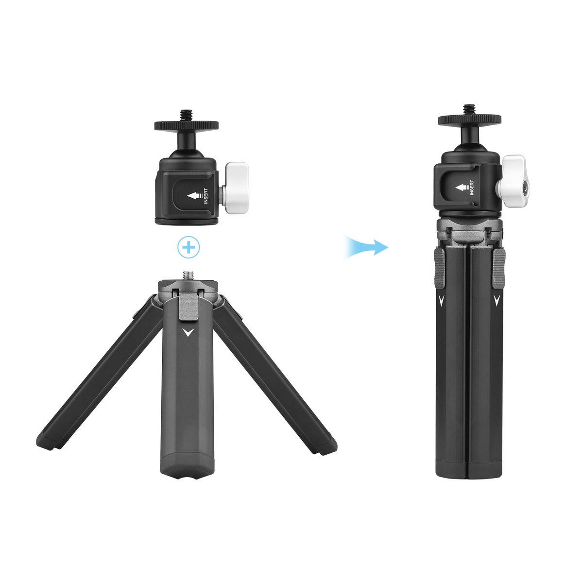 Mini Tripod Stand Sturdy Aluminum Alloy Tripod With Ball