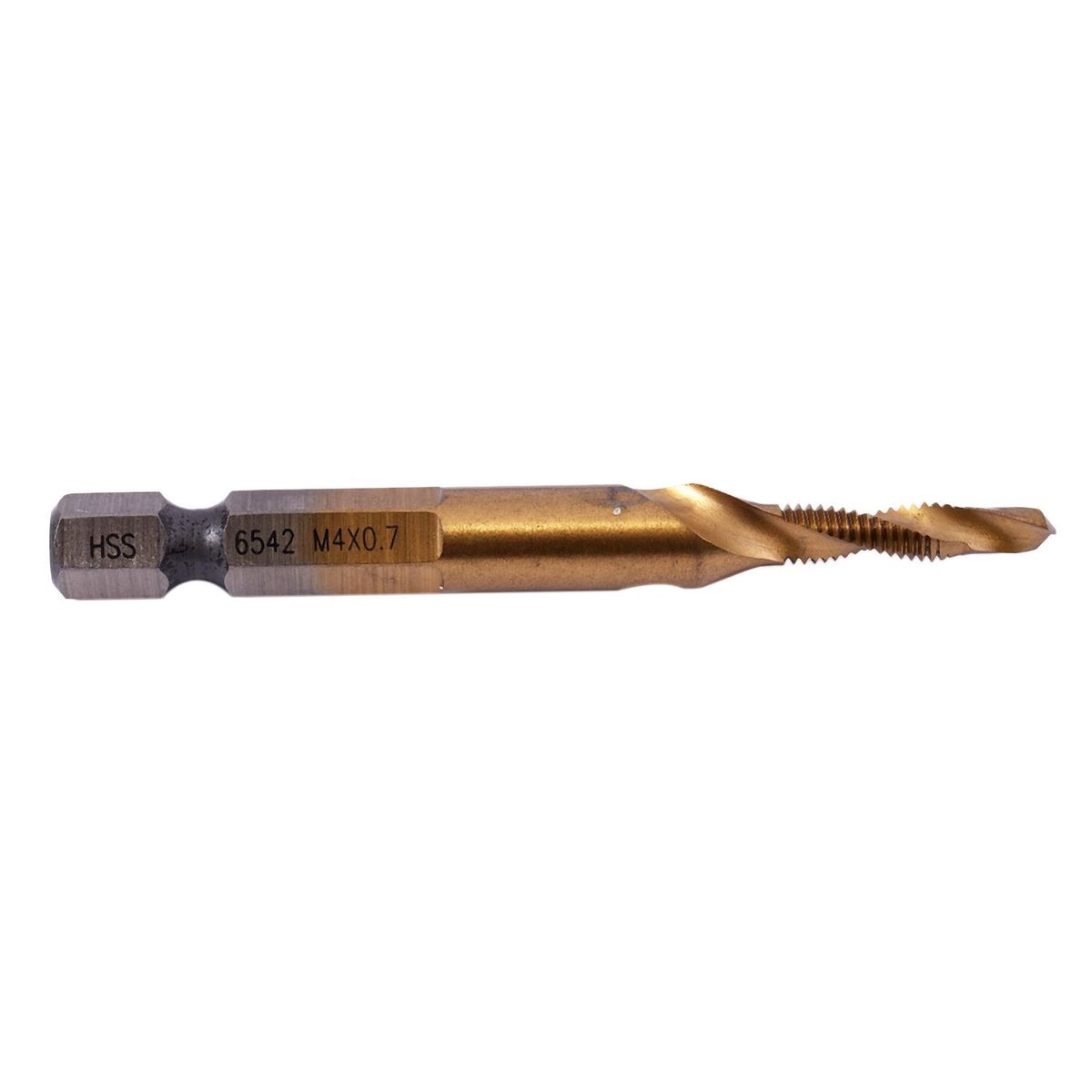 6Pcs HSS Titanium M3 - M10 Combination Hex Deburr Countersink Tap Drill Bit Set