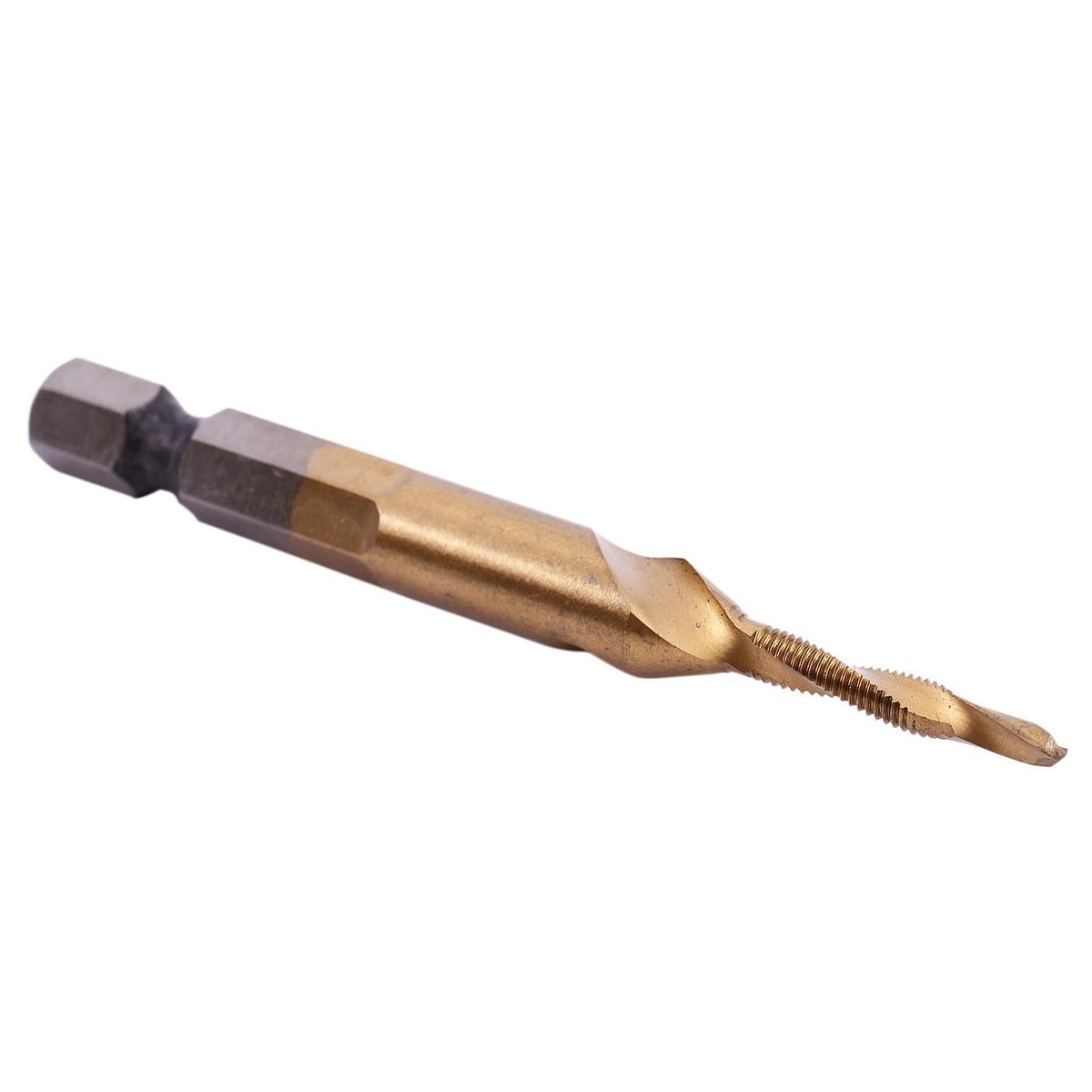 6Pcs HSS Titanium M3 - M10 Combination Hex Deburr Countersink Tap Drill Bit Set