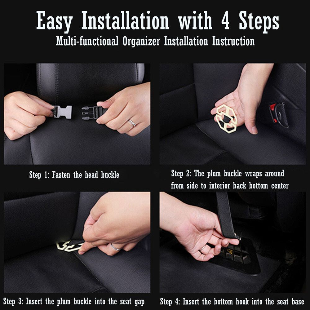 Multifunctional Car Backseat Organizer Foldable Kick Mats