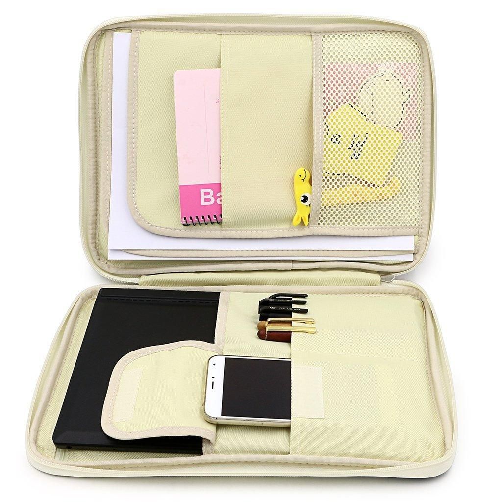 Spot multifunctional A4 file bag portable zipper men and women file bag casual portable meeting briefcase ipad bag black