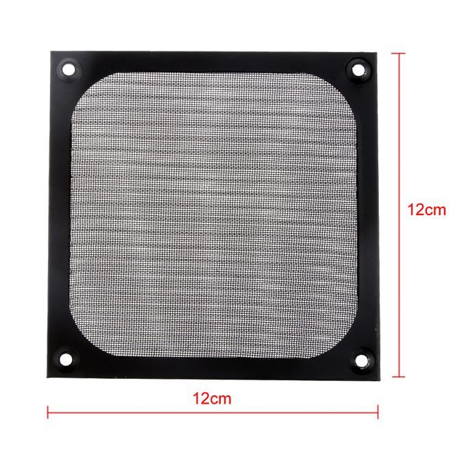 3x Aluminum Alloy Fan Filter Dust Guard Cover For PC Case Fan Black