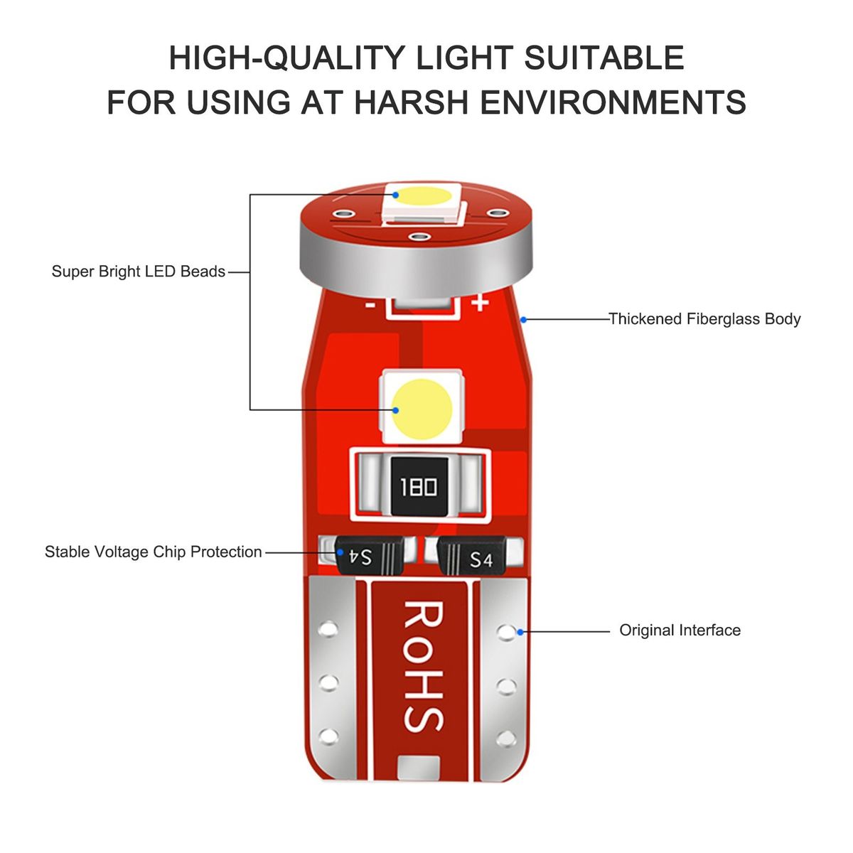 10PCS Car LED Bulbs Side Marker Lights Reading Lights