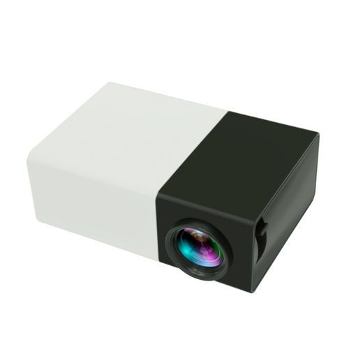 YG300 400LM Portable Mini Home Theater LED Projector With Remote Controller, Support HDMI, AV, SD, USB Interfaces, (Built-in 1300mAh Lithium Battery)(Black)