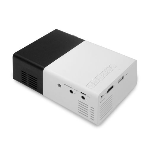 YG300 400LM Portable Mini Home Theater LED Projector With Remote Controller, Support HDMI, AV, SD, USB Interfaces, (Built-in 1300mAh Lithium Battery)(Black)