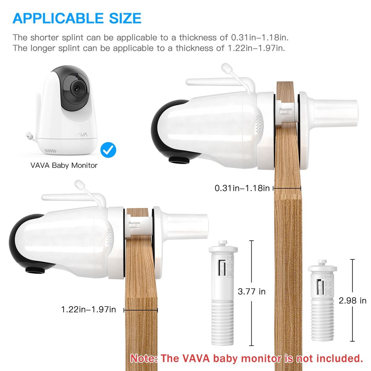 Baby Monitor Crib Mount For Compatible With VAVA Baby