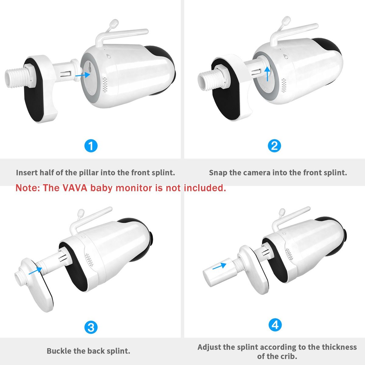 Baby Monitor Crib Mount For Compatible With VAVA Baby