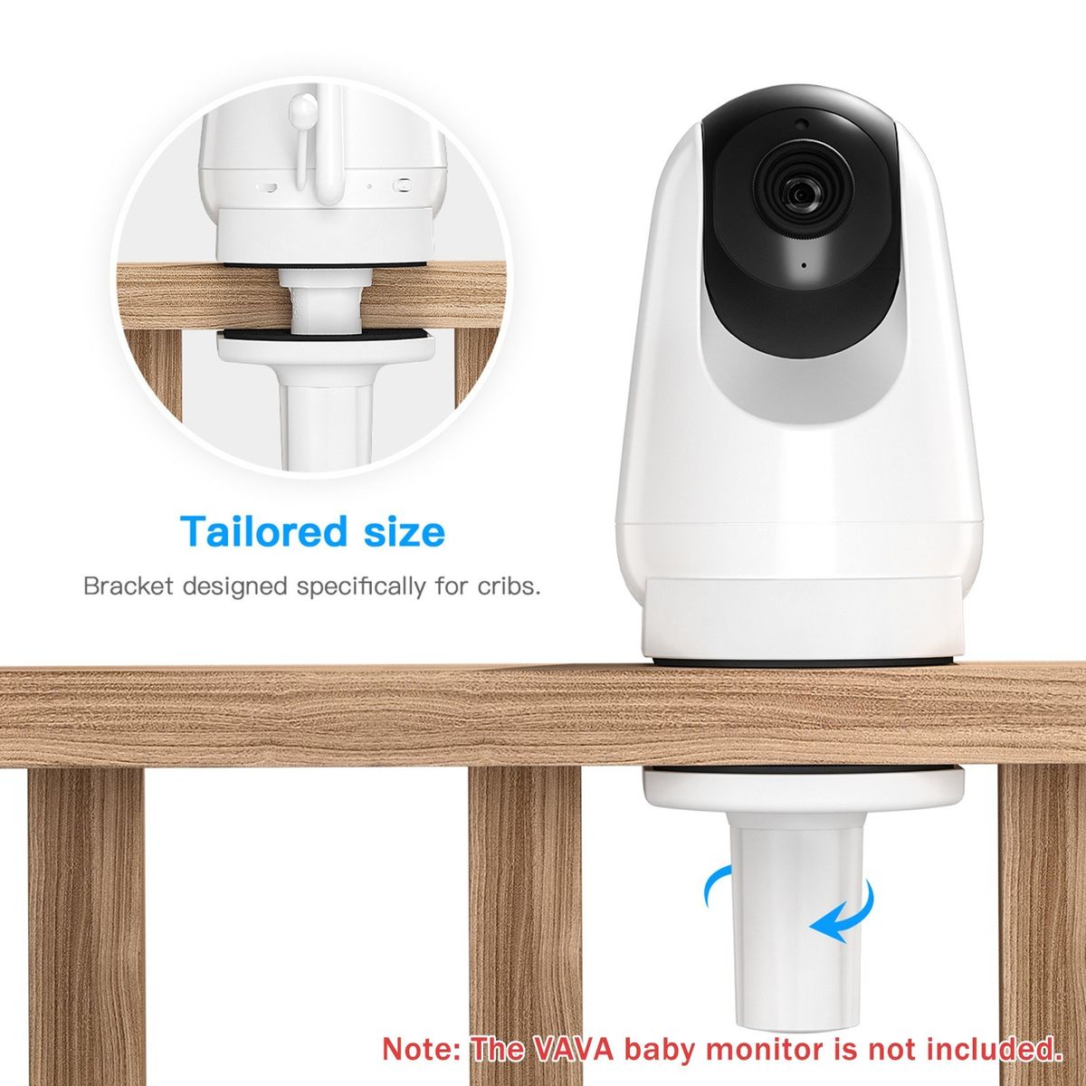 Baby Monitor Crib Mount For Compatible With VAVA Baby