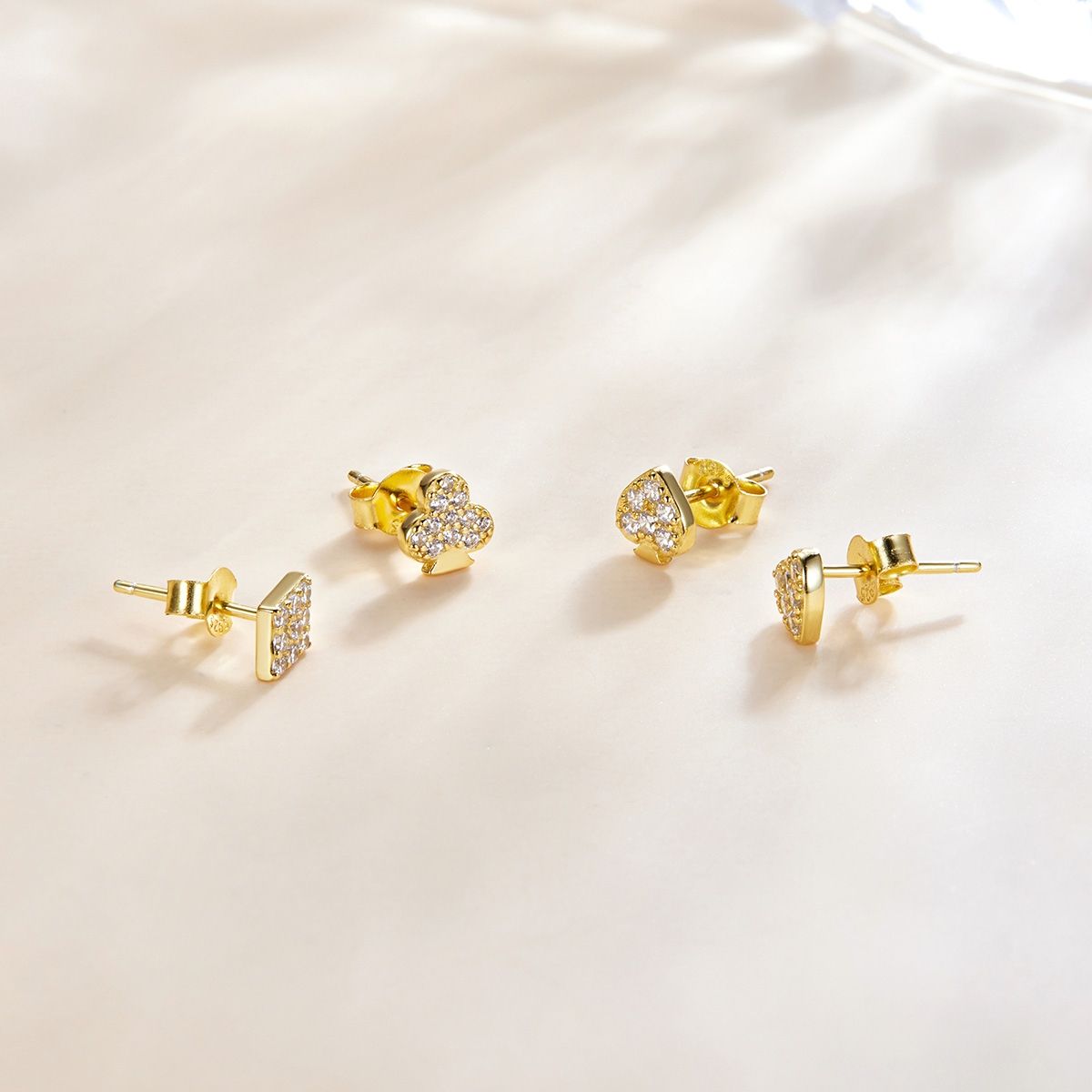 Plum Blossom Poker Women Earrings