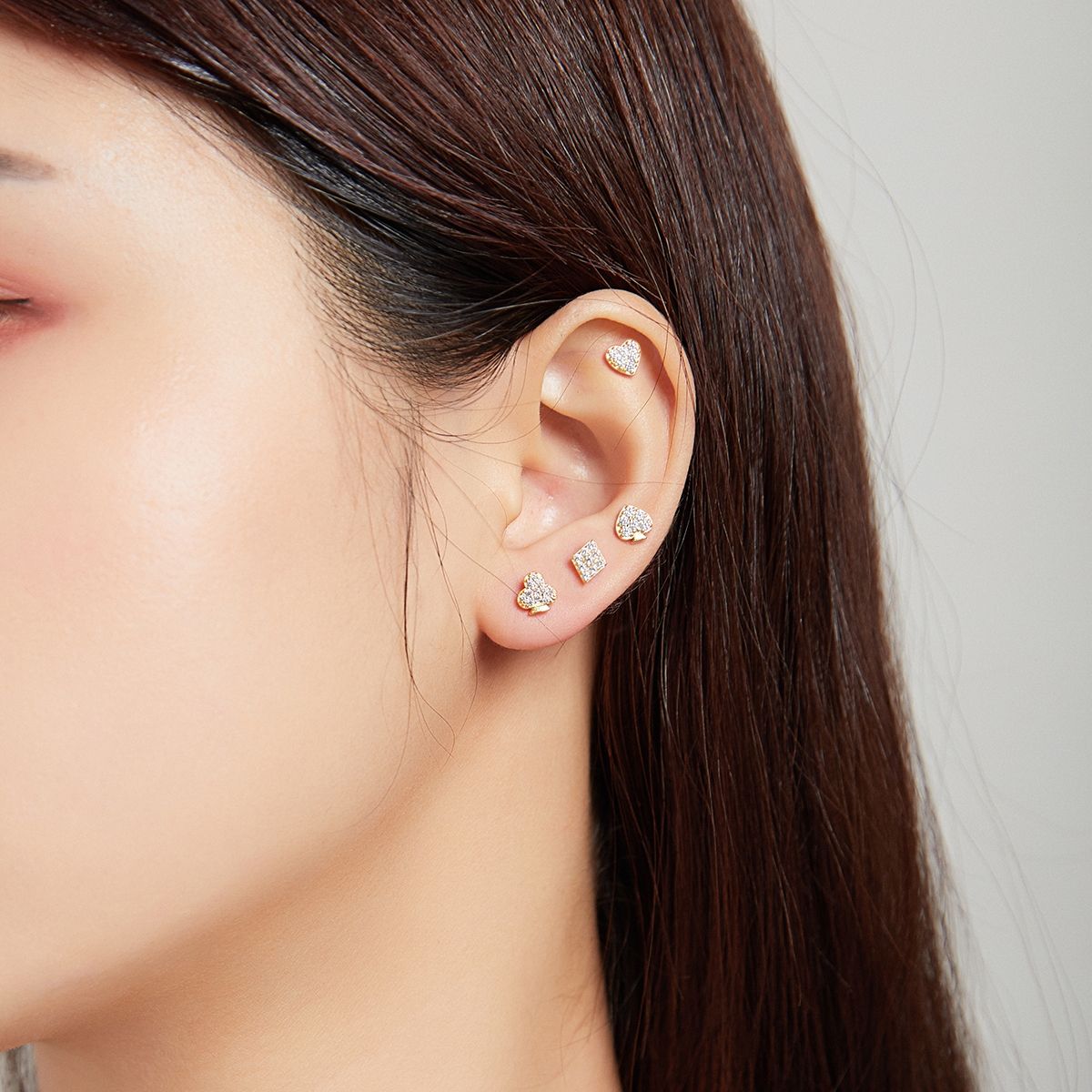Plum Blossom Poker Women Earrings
