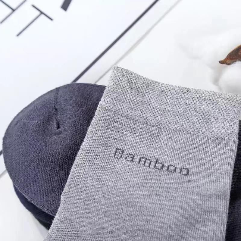 5 pairs/lot new men's socks natural bamboo fiber socks casual business antibacterial breathable mid tube socks men's fastshipping