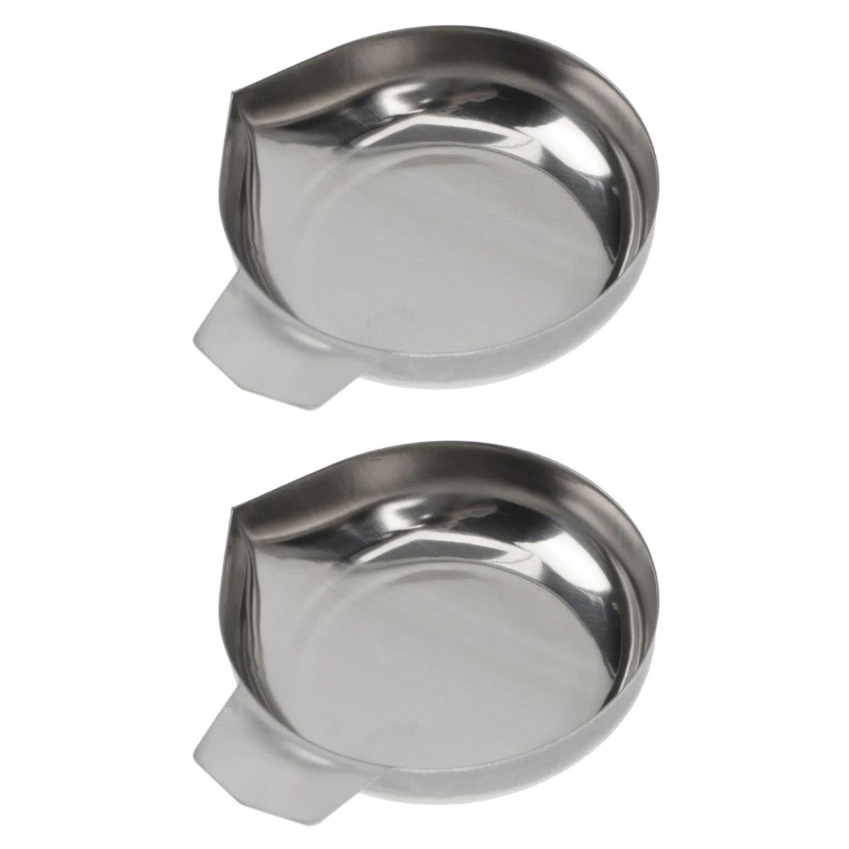 2 Pcs Stainless Steel Serving Tray Weighing Pan Kitchen Supply Dish Steelyard Home Food Scale Digital For