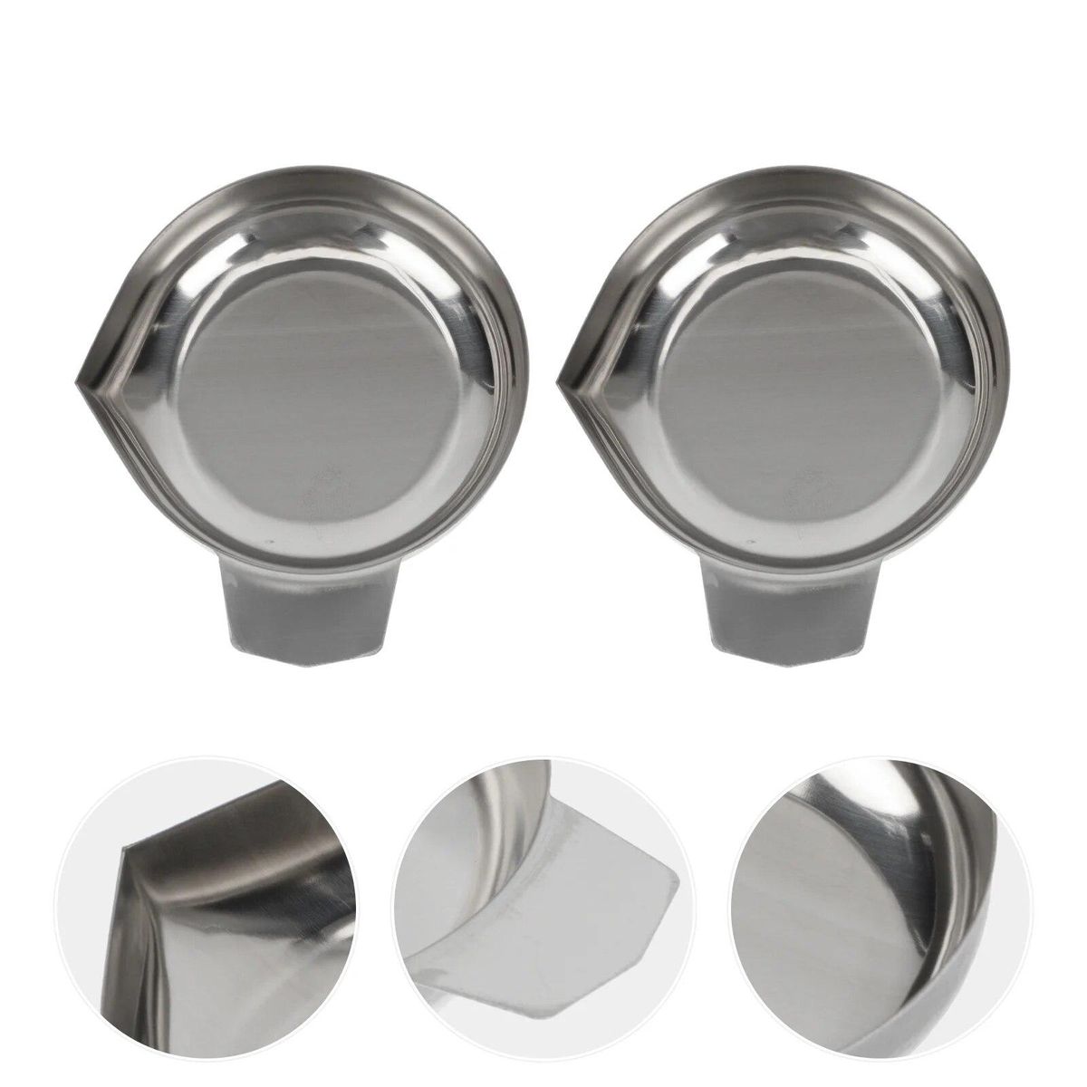 2 Pcs Stainless Steel Serving Tray Weighing Pan Kitchen Supply Dish Steelyard Home Food Scale Digital For
