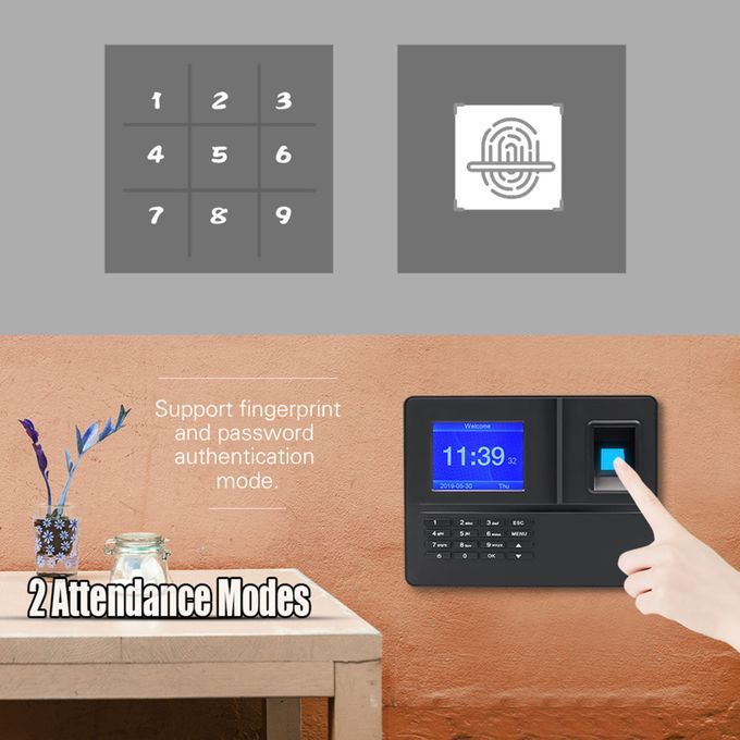 Intelligent Biometric Fingerprint Time Attendance Machine With 3.2In TFT Display Screen
