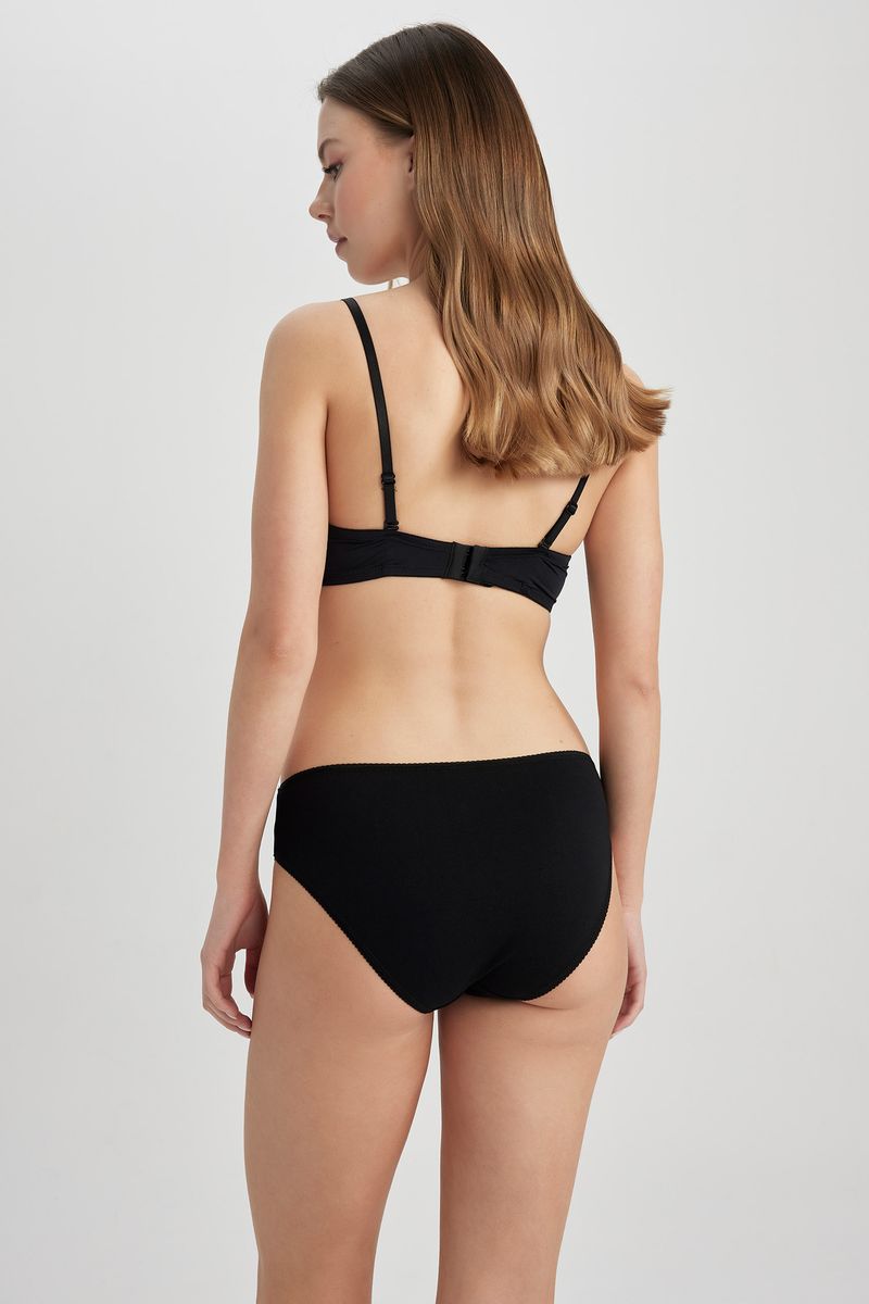 3 Piece Woman Casual Brief Package Slip - Black