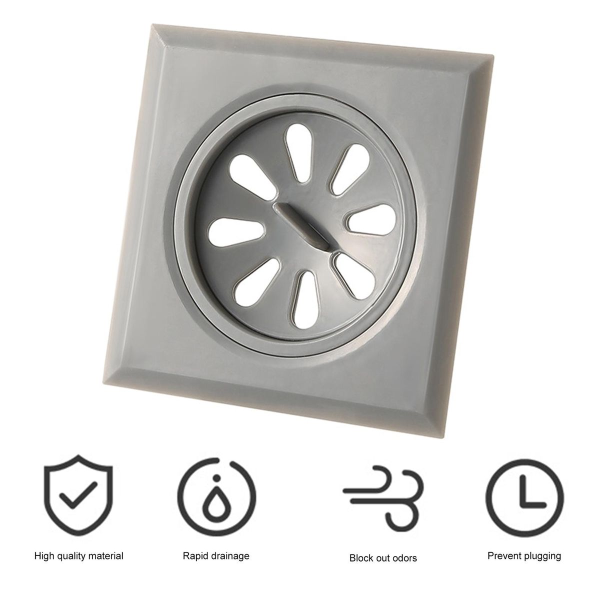 Silicone Floor Drain Rotatable Floor Drain Cover Odor-resistant Easy Light Grey