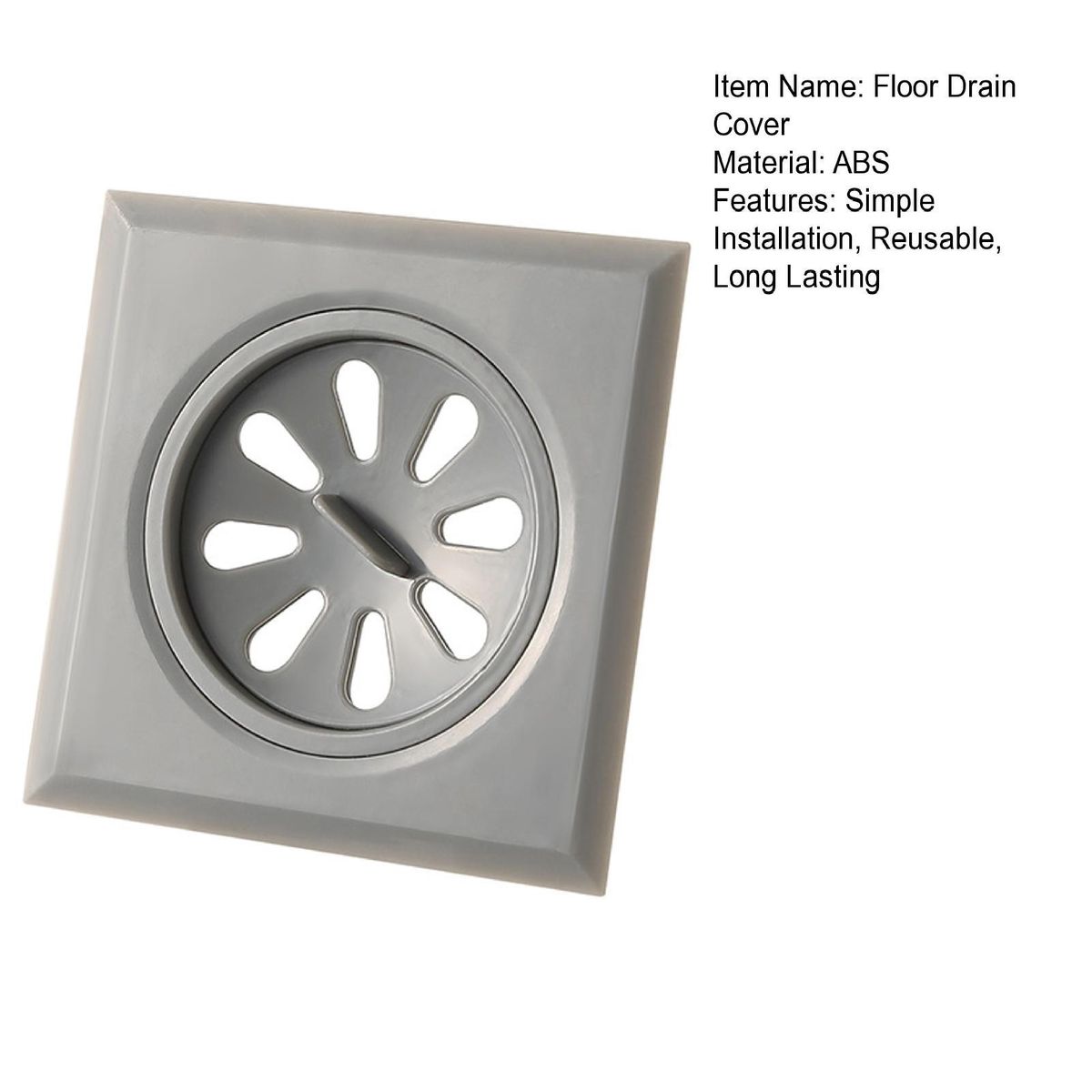 Silicone Floor Drain Rotatable Floor Drain Cover Odor-resistant Easy Light Grey