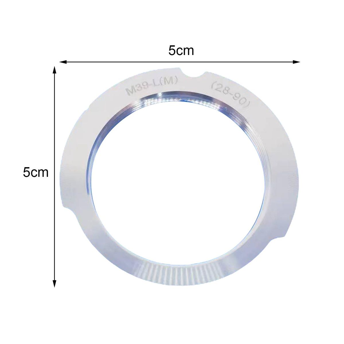 Lens Mount Adapter 28-90mm Frame Lines Lens Mount Adapter Ring Silver