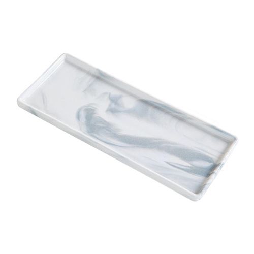 Marble Texture Serving Tray Jewelry Tray For Dresser Gray Large