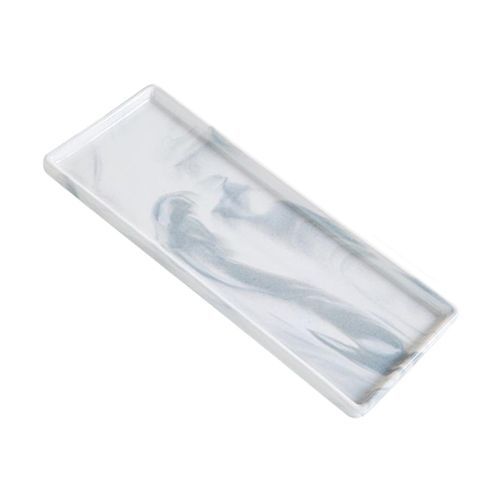 Marble Texture Serving Tray Jewelry Tray For Dresser Gray Large