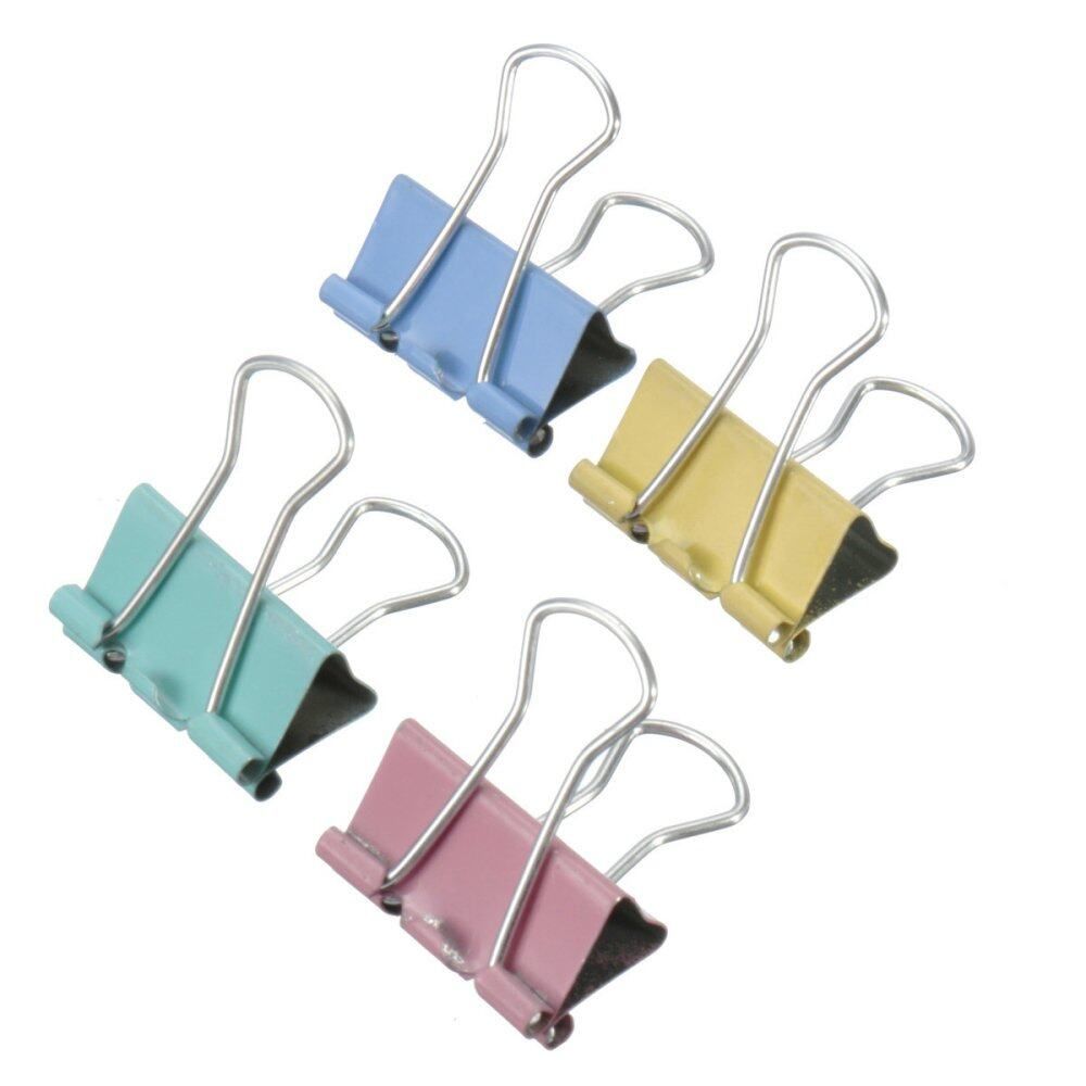 1Set 48PCS 25mm Metal Binder Clips Home Officer School File Paper Organizer New