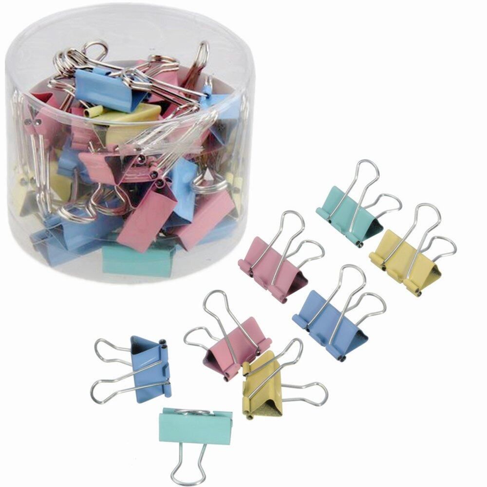 1Set 48PCS 25mm Metal Binder Clips Home Officer School File Paper Organizer New