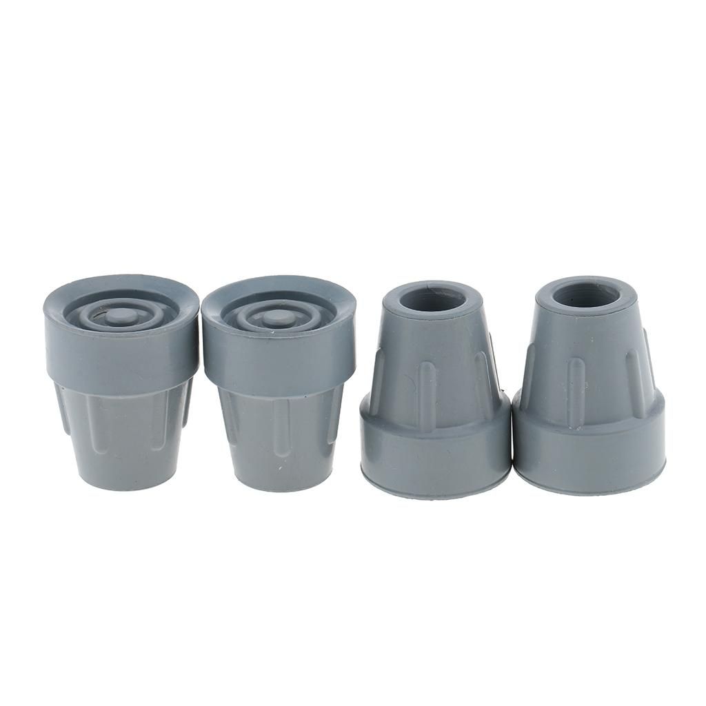 Rubber Anti-Slip Trekking Pole Tips Walking Sticks Cane Crutch End