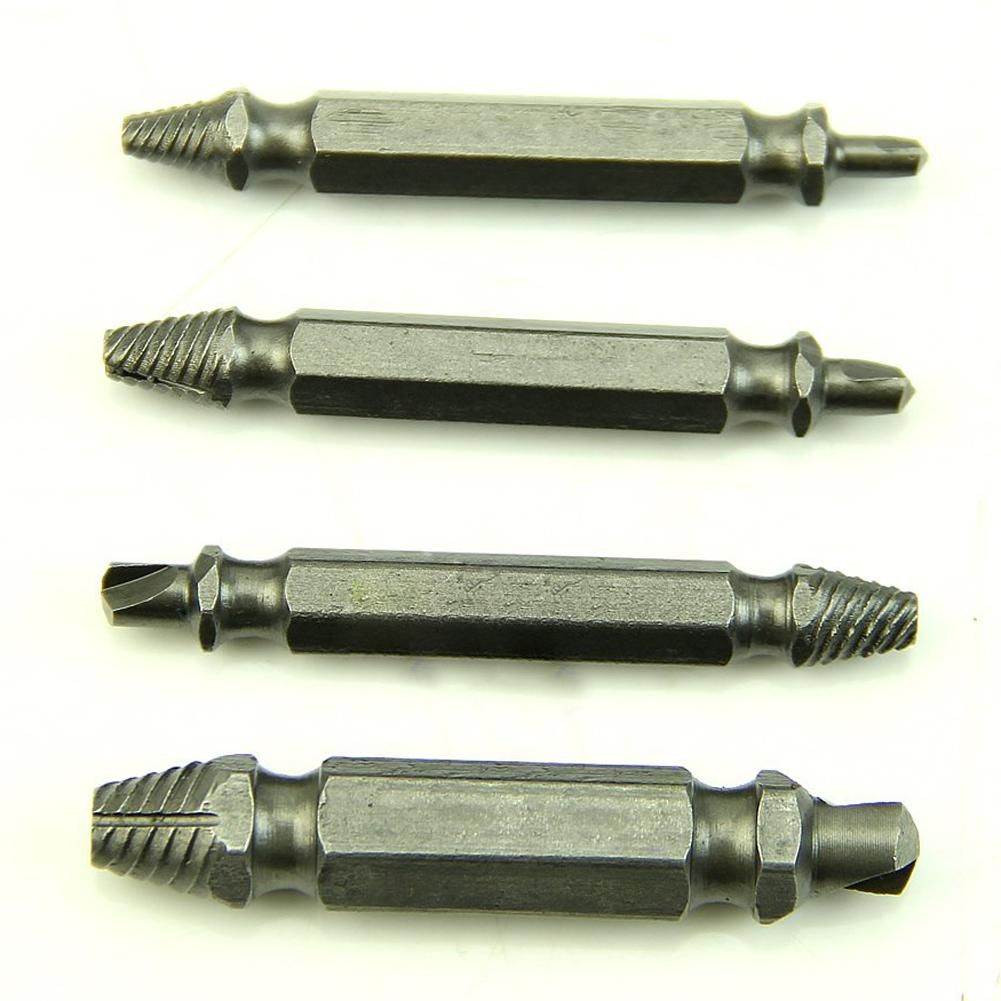 4X Screw Extractor Drill Bits Guide Set Broken Bolt Remover