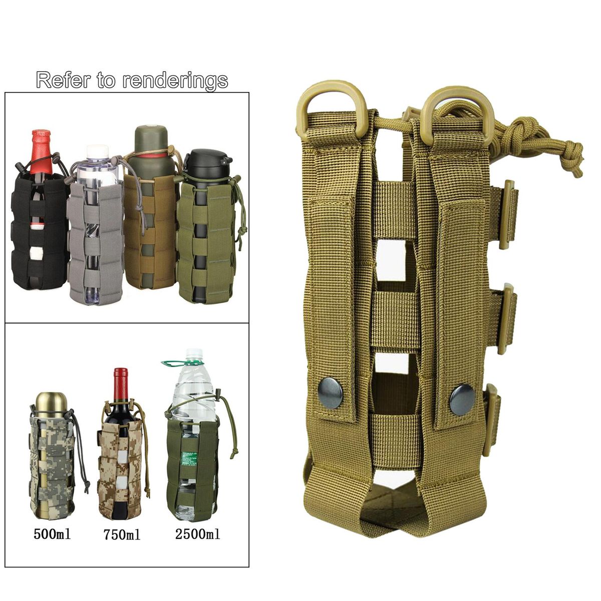 Molle Water Bottle Pouch Bag Accessories  Bronze