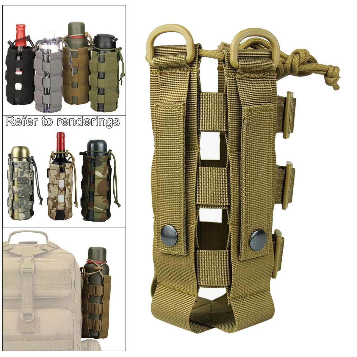 Molle Water Bottle Pouch Bag Accessories  Bronze