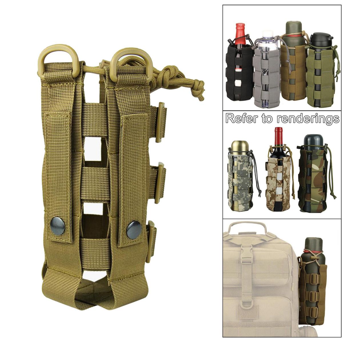 Molle Water Bottle Pouch Bag Accessories  Bronze