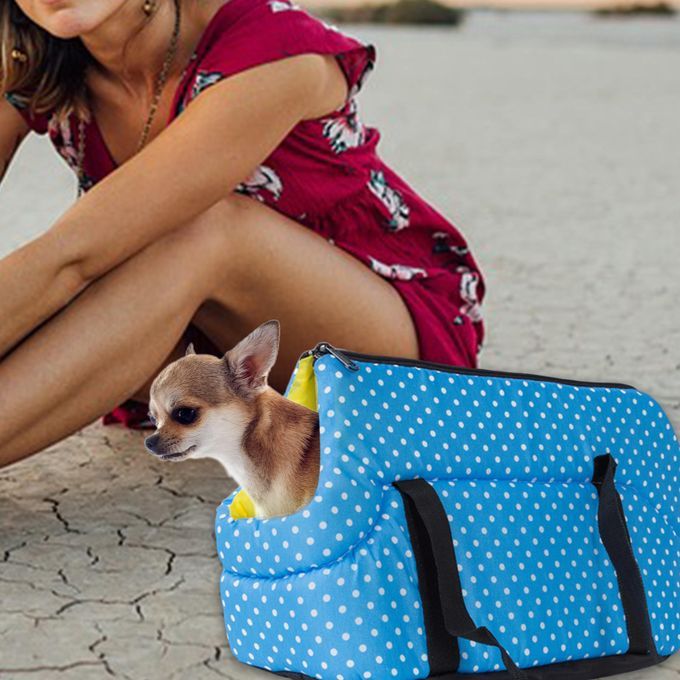 Dog Carrier Bag Purse Portable Backpack For Small Medium Small Blue