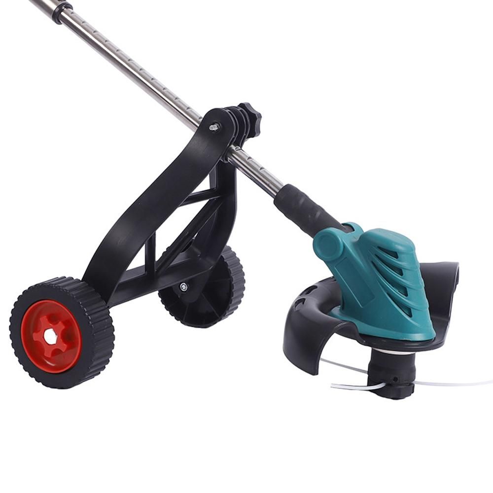 Universal String Trimmer Auxiliary Wheel Practical Cordless Grass Mowing Machine Accessory 25-28mm Adjustable Grass Cutter Support Wheel