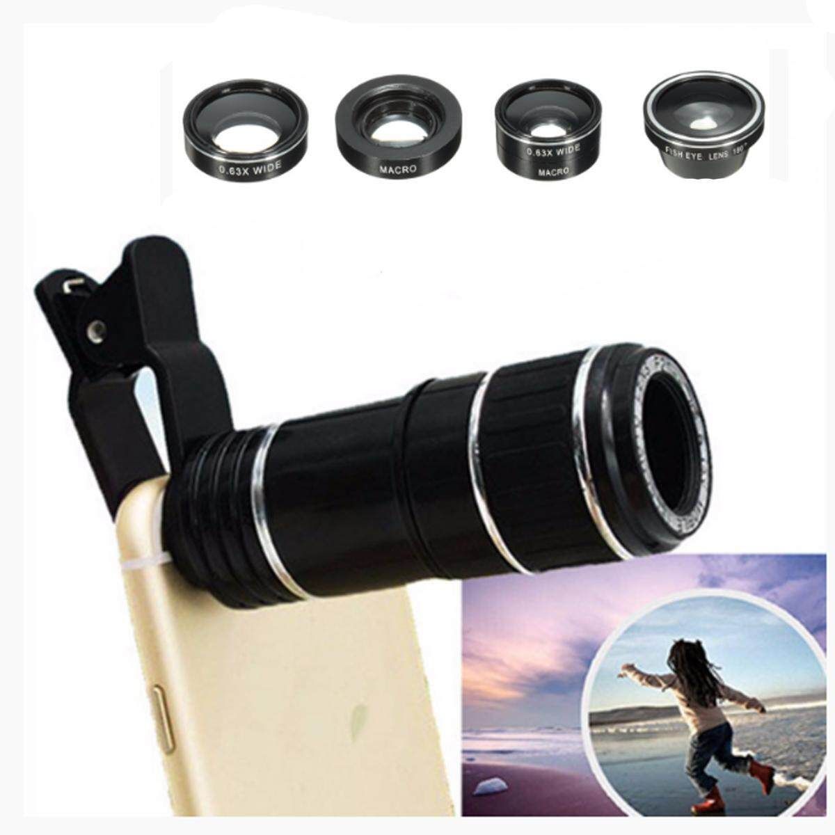4 In1 9x Zoom Telephoto Marco Camera Lens Case Kit For Samsung Galaxy S7 Edge US