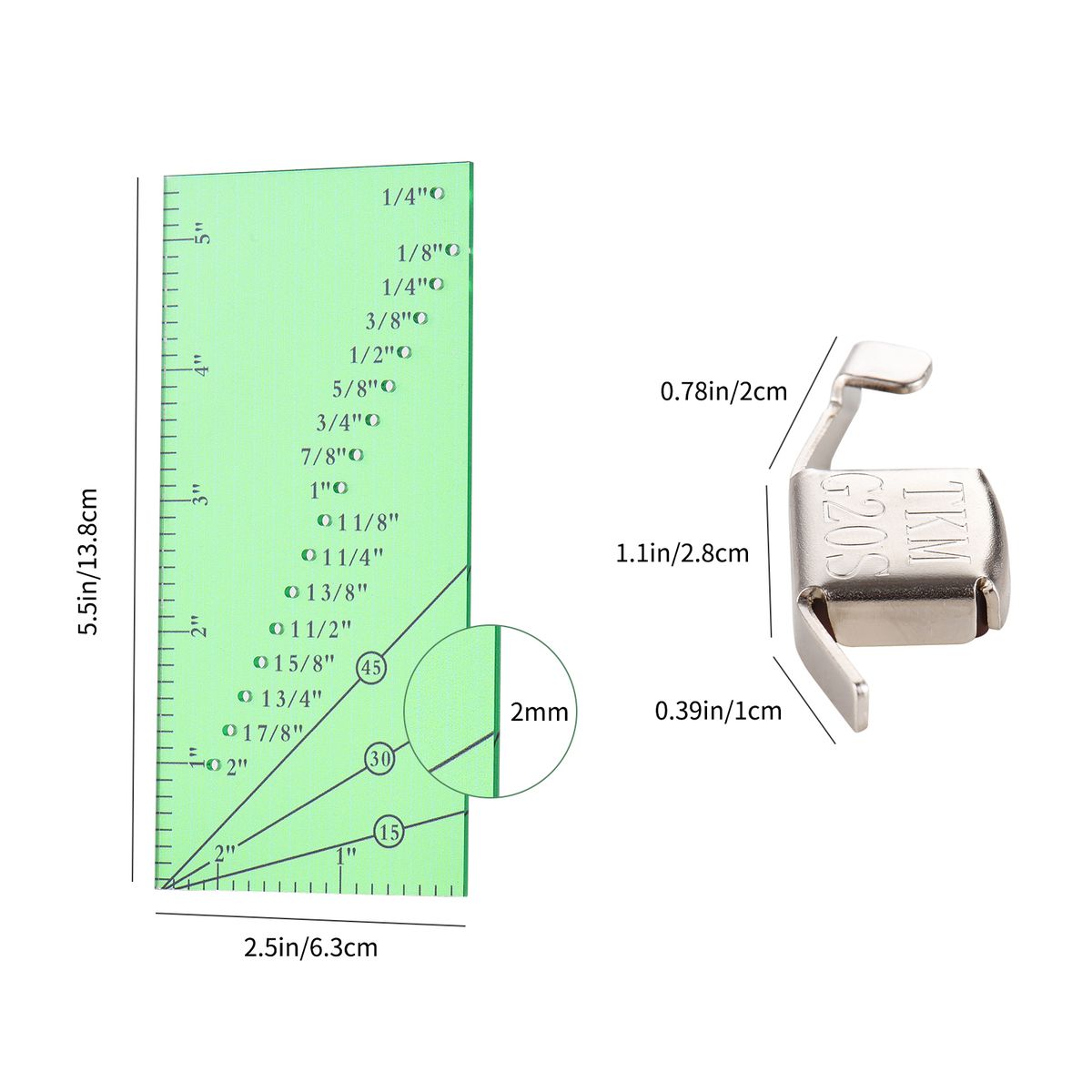 Seam Allowance Ruler And 2 Magnetic Seam Guide For Sewing