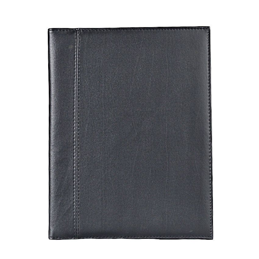 Brookville Simulated Glazed Leather Portfolio - Black