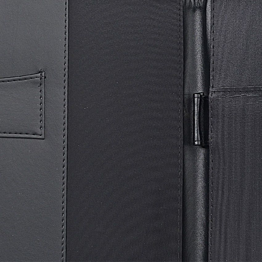 Brookville Simulated Glazed Leather Portfolio - Black
