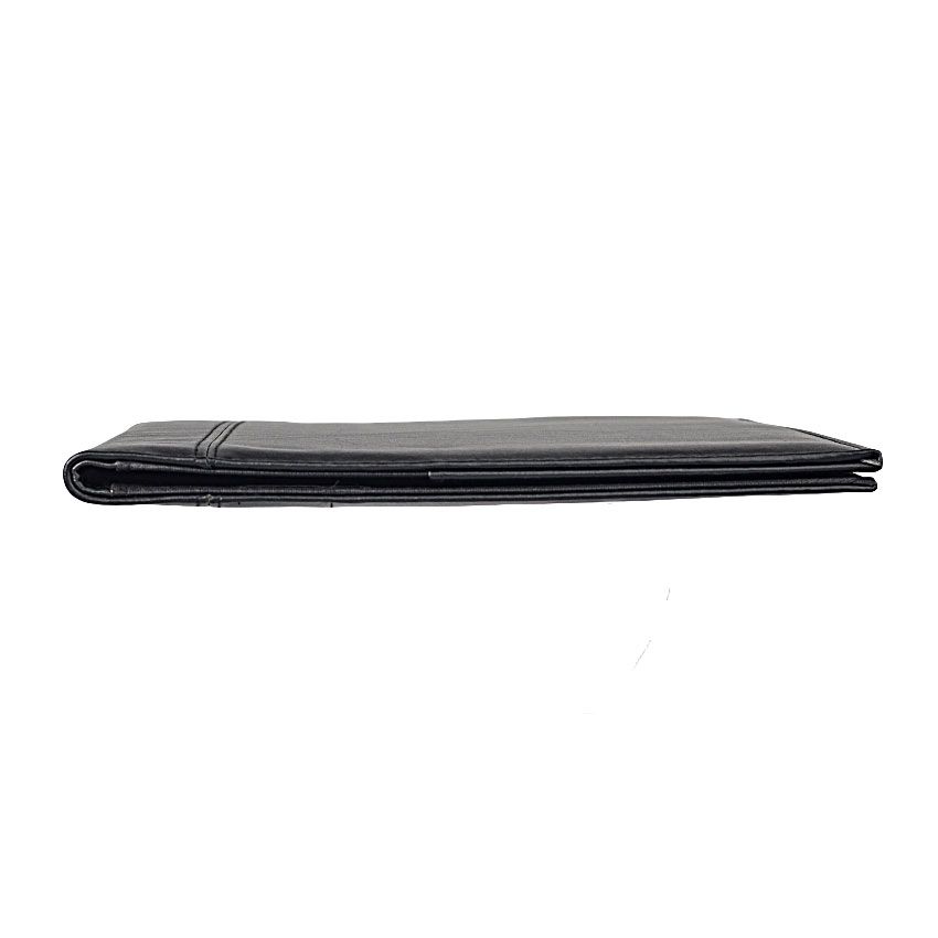 Brookville Simulated Glazed Leather Portfolio - Black
