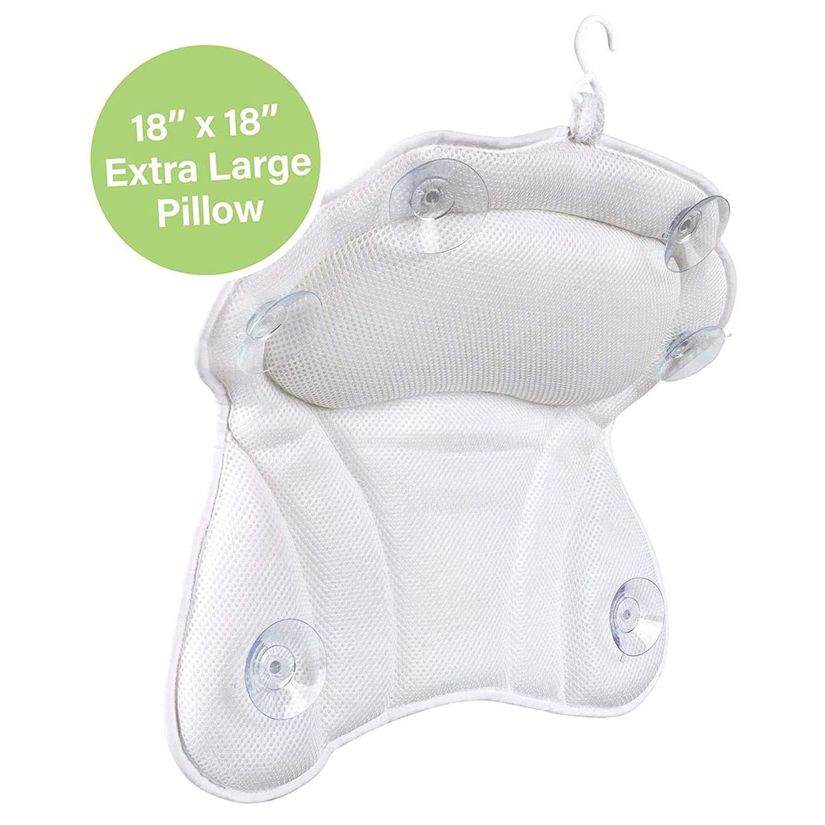 Bath Pillow Bathtub Pillow Spa Bath Pillows for Tub Neck Shoulder Back Support with Suction Cups Fits All Bathtub Home Spa for Men Women