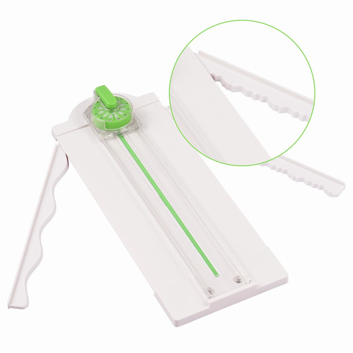12in1 Mini Paper Trimmer Rotary Cutter A4 Cut Length 12 Different Shapes Desktop Paper Cutting Machine with Auxiliary rulers for Craft Paper Photos Cards Scrapbooking Office Home Supplies