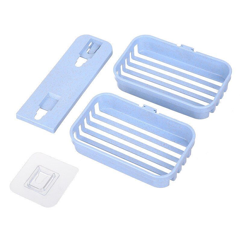 Shower Soap Dish Bathroom Double Storage Basket Soap Holder
