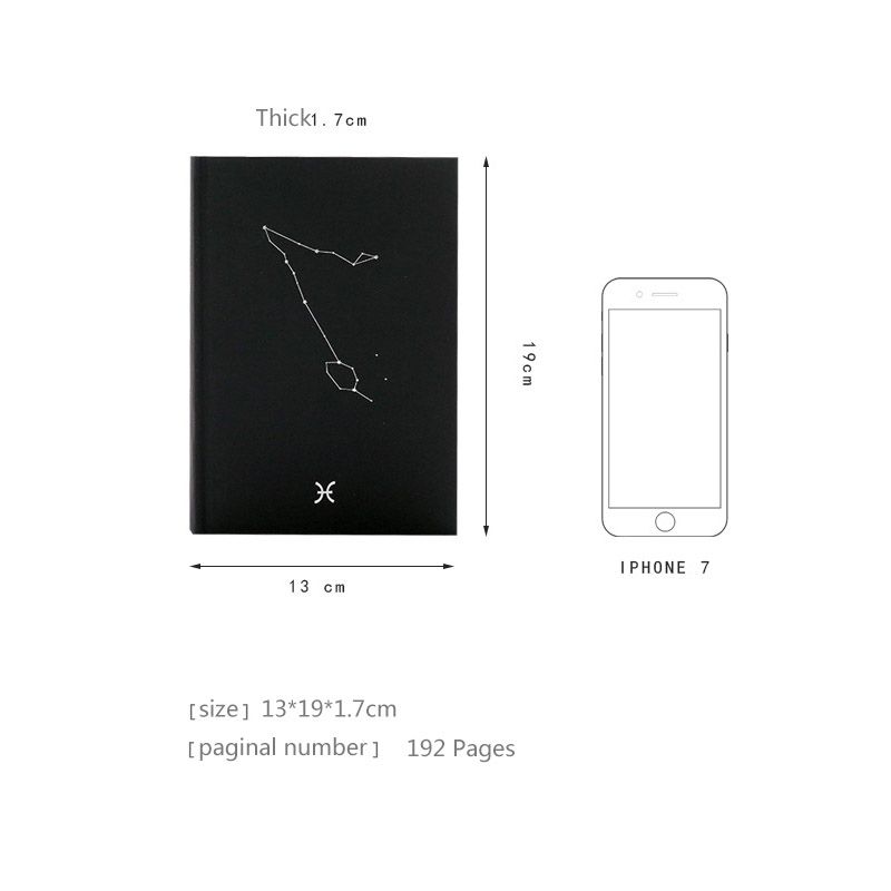 Twelve Constellations Paper Notebook Student Simple Diary Notepad  Sketch Graffiti Note Book(random Pattern Delivery 