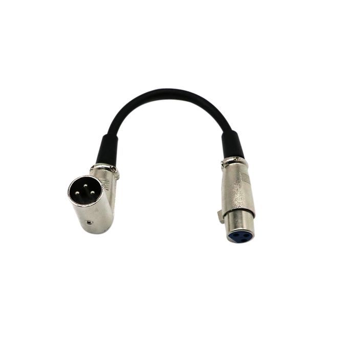 1ft XLR Female To Right Angle Male Microphone Audio Extension Cable