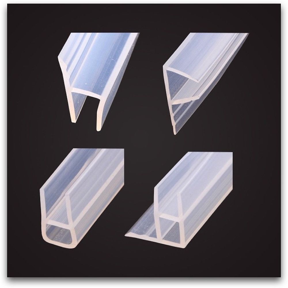 Glass Seal Strip Silicone Bath Shower Weather Strips Draft