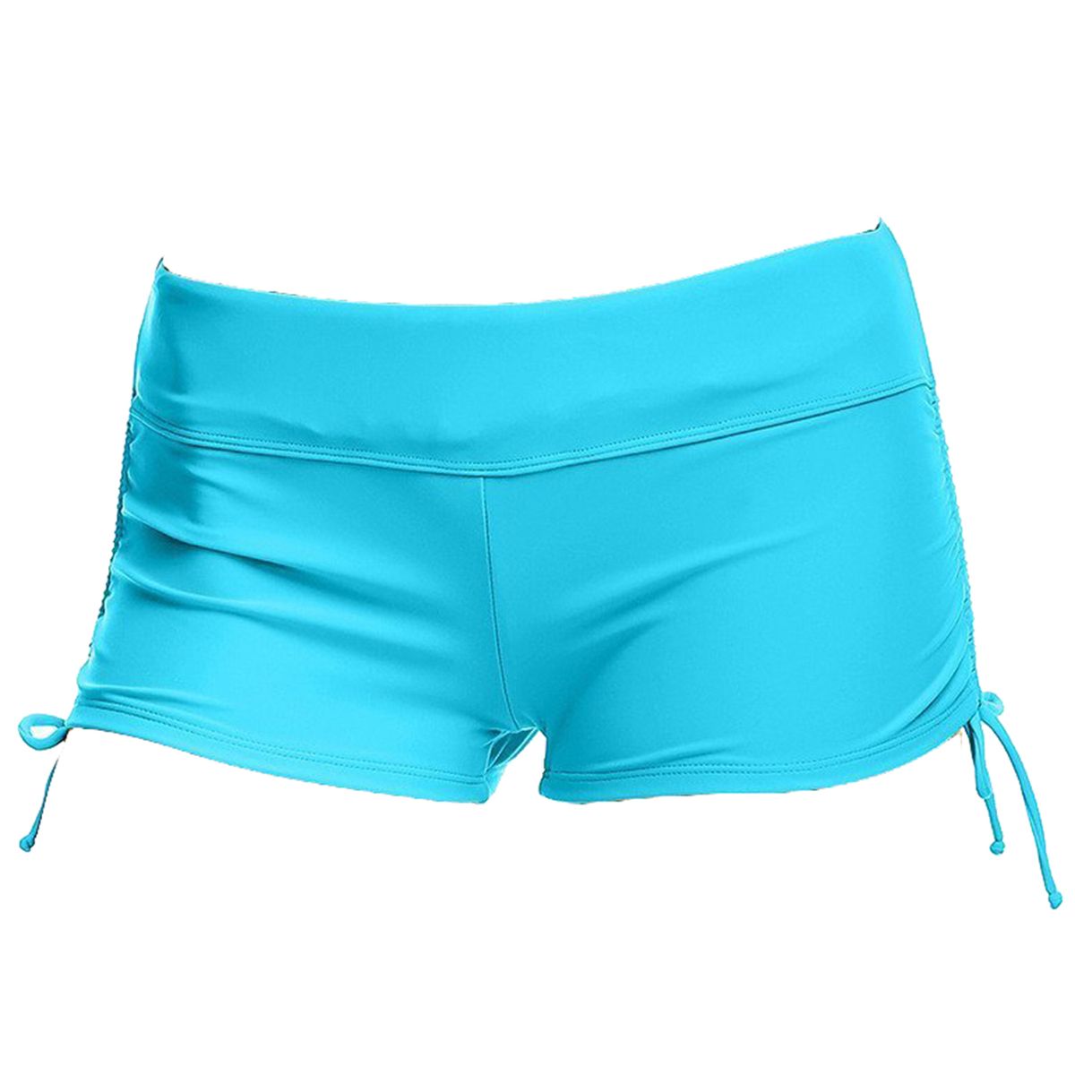 Women's Swim Brief Mini Short Swimwear With Adjustable Ties X-Small Blue